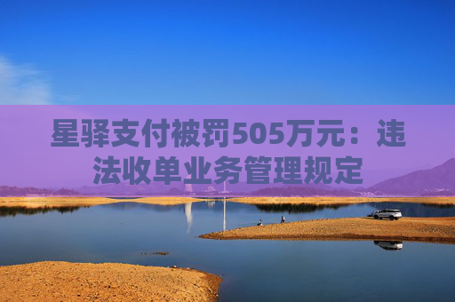 星驿支付被罚505万元：违法收单业务管理规定