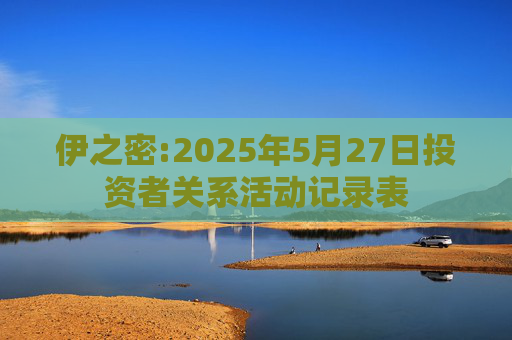 伊之密:2025年5月27日投资者关系活动记录表  第1张