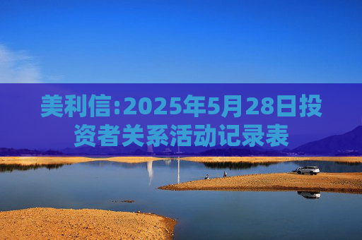 美利信:2025年5月28日投资者关系活动记录表  第1张