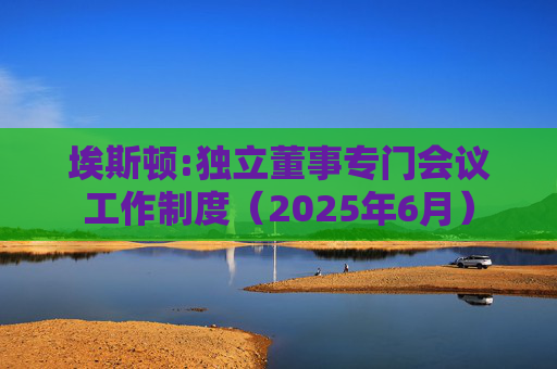 埃斯顿:独立董事专门会议工作制度(2025年6月)