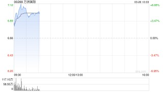 万洲国际绩后涨逾6% 年度股东应占利润同比增加156.28%