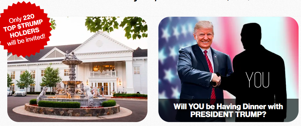 特朗普币开启“打榜”营销:前220名“冲榜大哥”能与特朗普共进晚餐 第2张 特朗普币开启“打榜”营销:前220名“冲榜大哥”能与特朗普共进晚餐 第2张